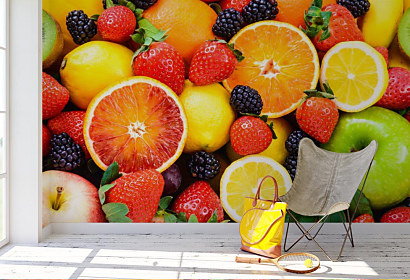 Fototapeta Mixed fruit, ovocie zdravá strava dieta